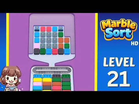 Marble Sort Level 21 walkthrough preview