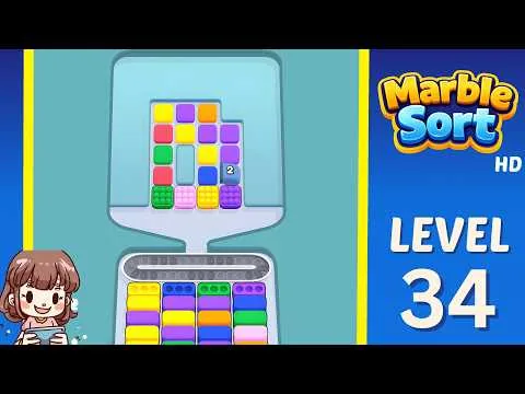 Marble Sort Level 34 walkthrough preview