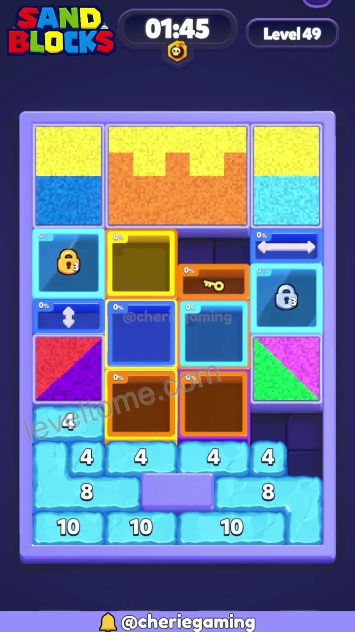 Sand Blocks Level 49 walkthrough preview