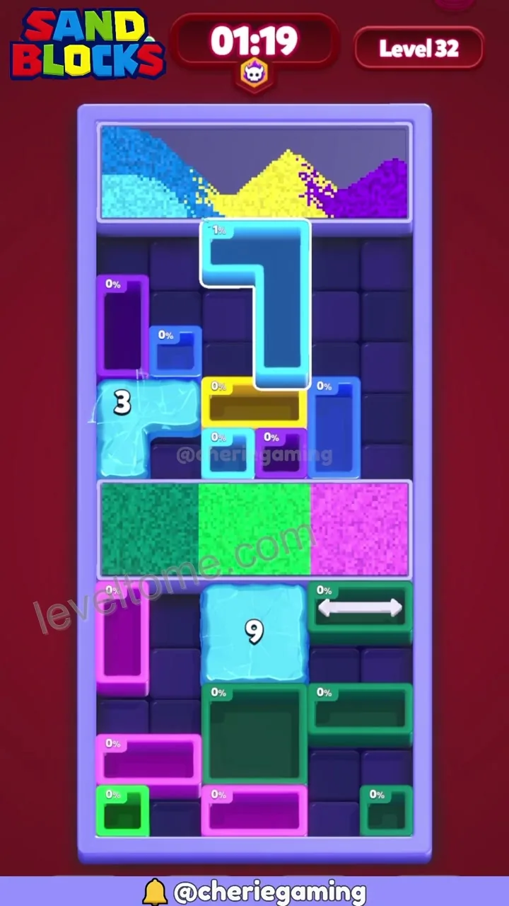 Sand Blocks Level 32 step 4