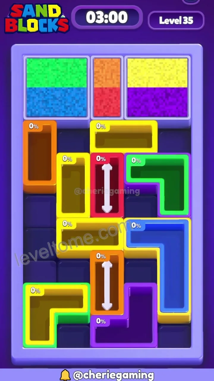 Sand Blocks Level 35 walkthrough preview
