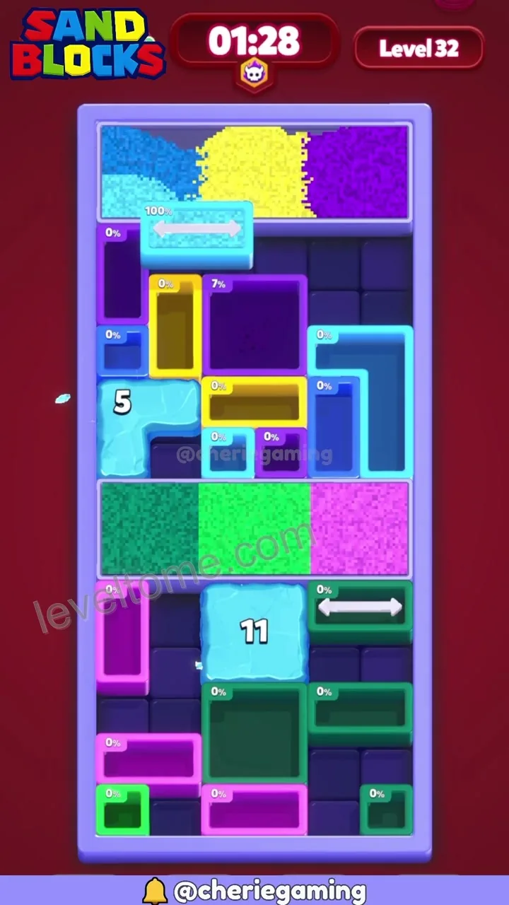 Sand Blocks Level 32 step 2