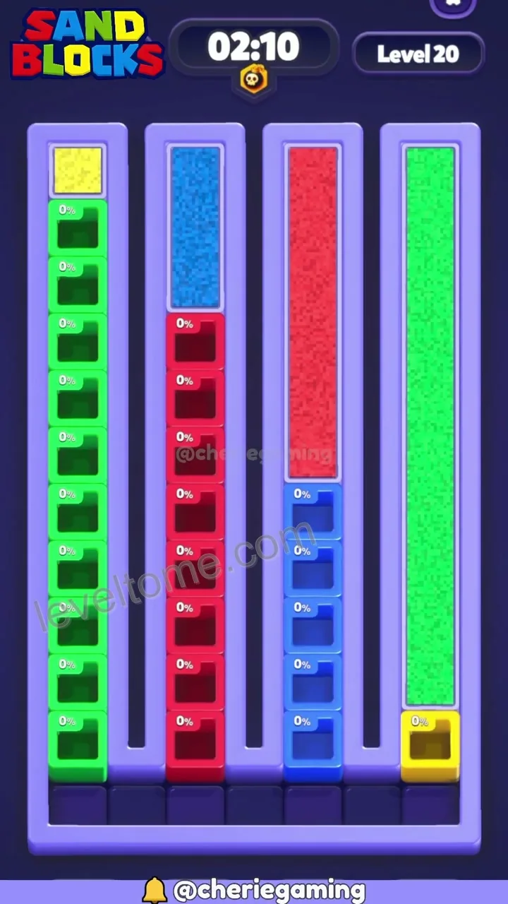 Sand Blocks Level 20 walkthrough preview
