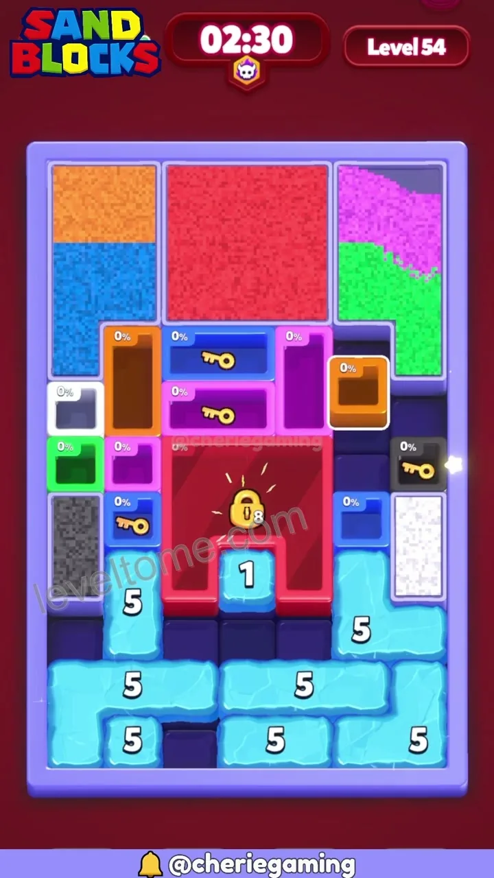 Sand Blocks Level 54 step 2