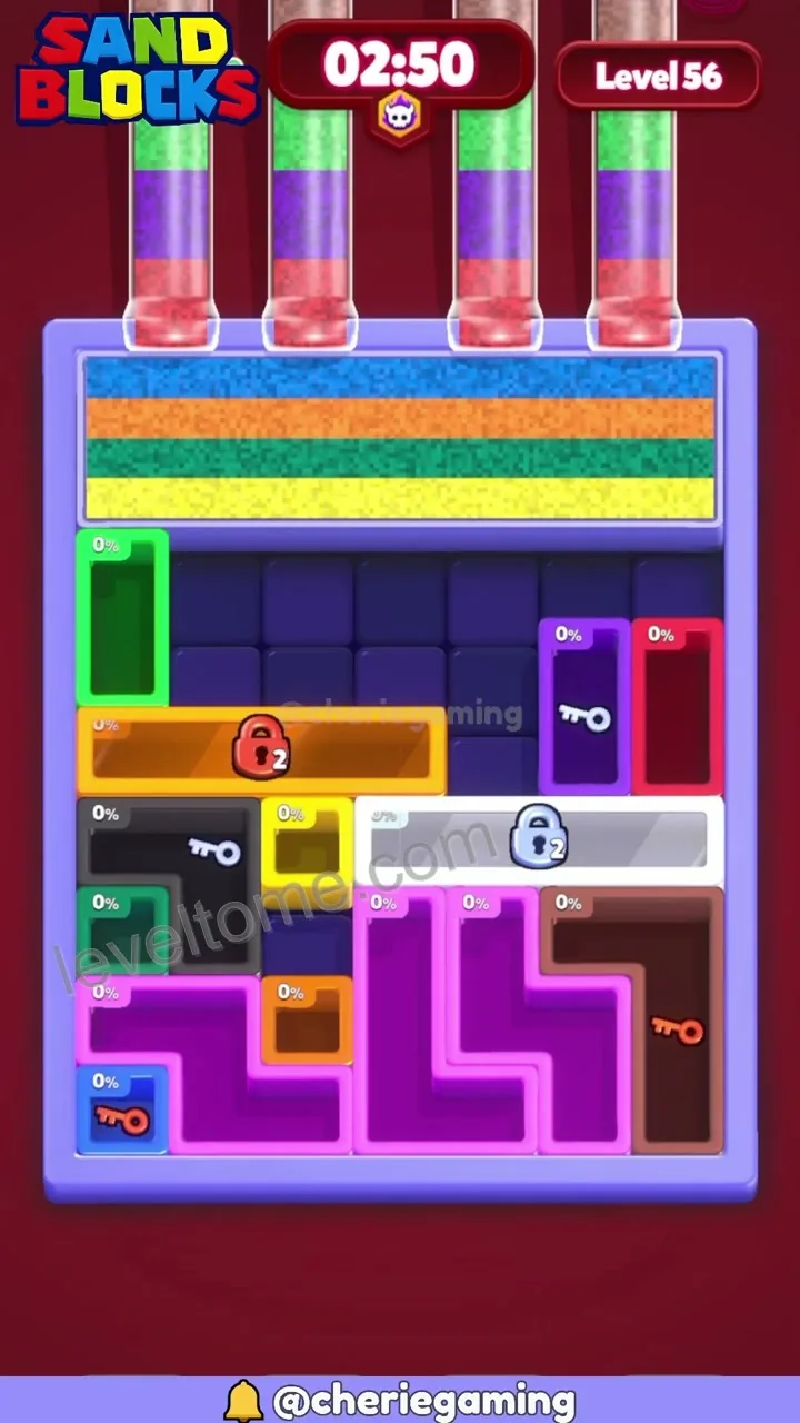 Sand Blocks Level 56 step 1