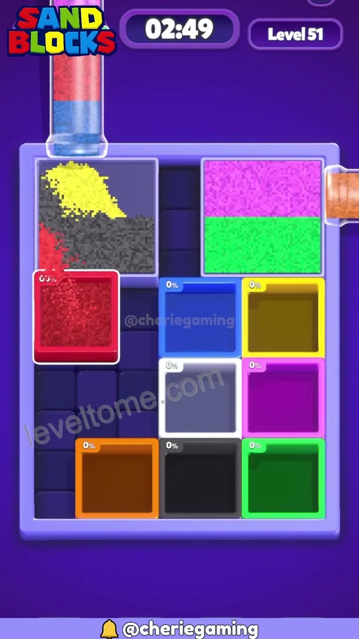 Sand Blocks Level 51 step 2