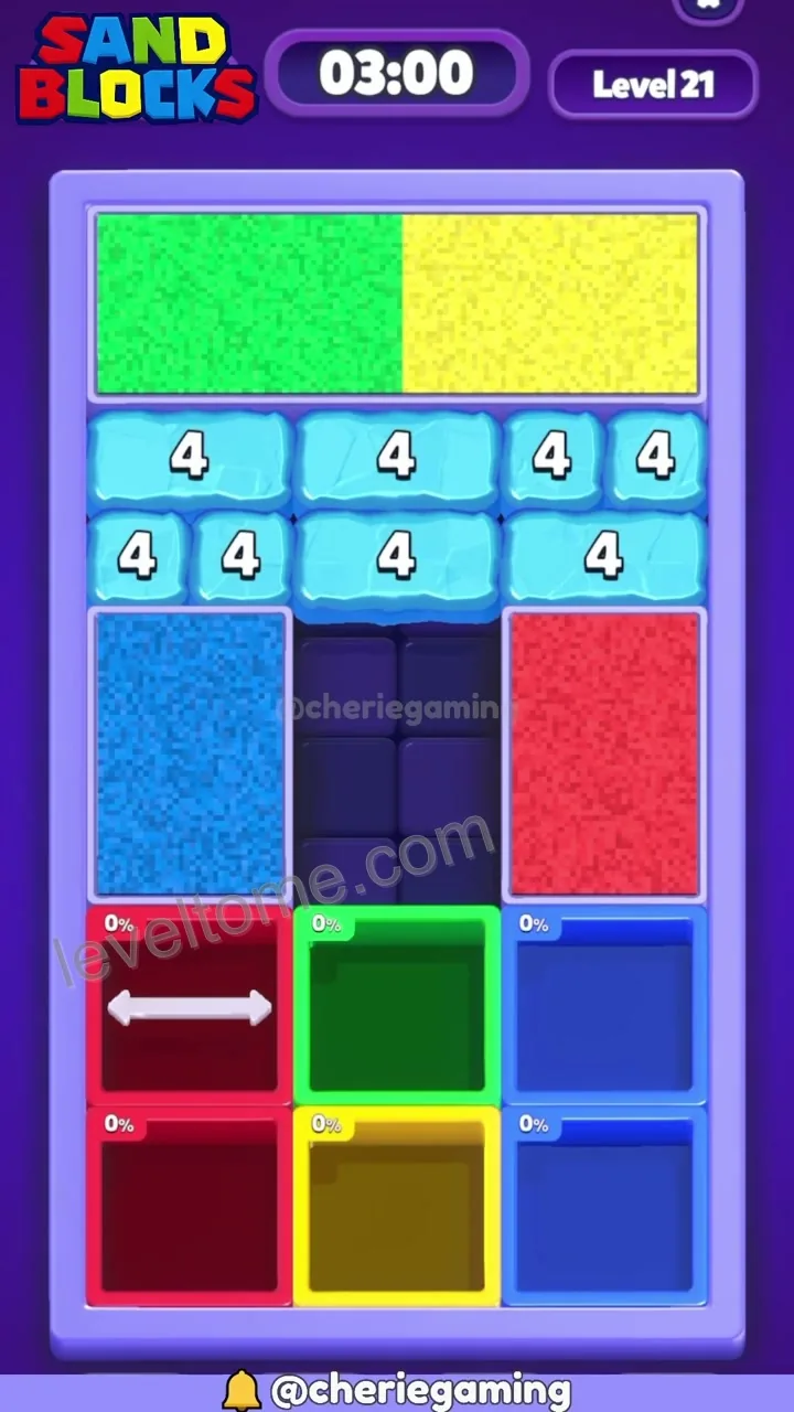 Sand Blocks Level 21 walkthrough preview