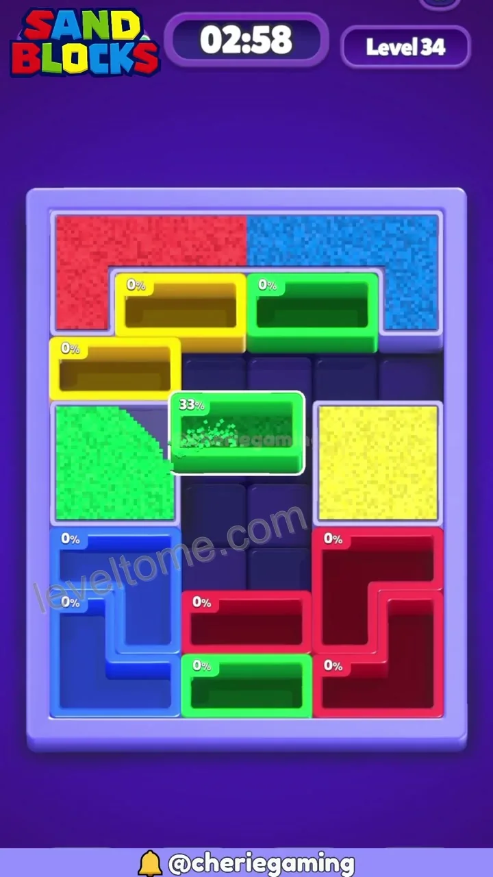 Sand Blocks Level 34 step 2