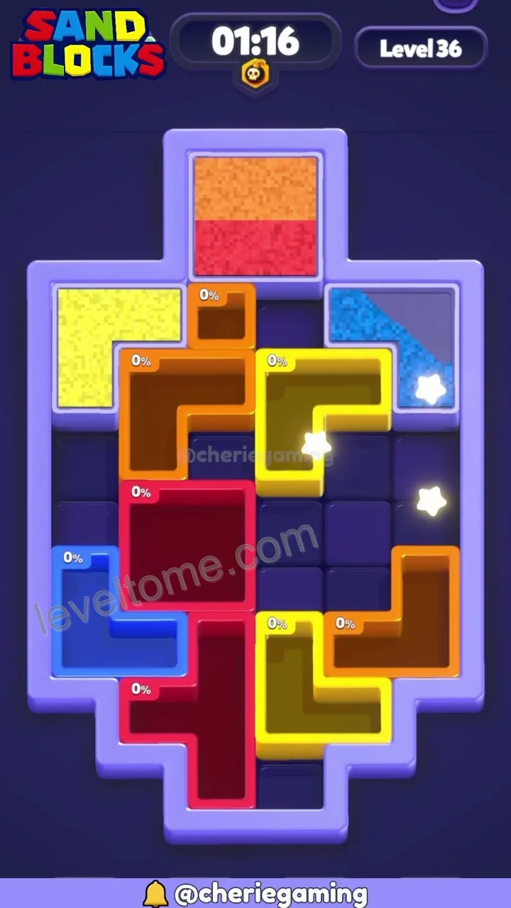 Sand Blocks Level 36 step 2