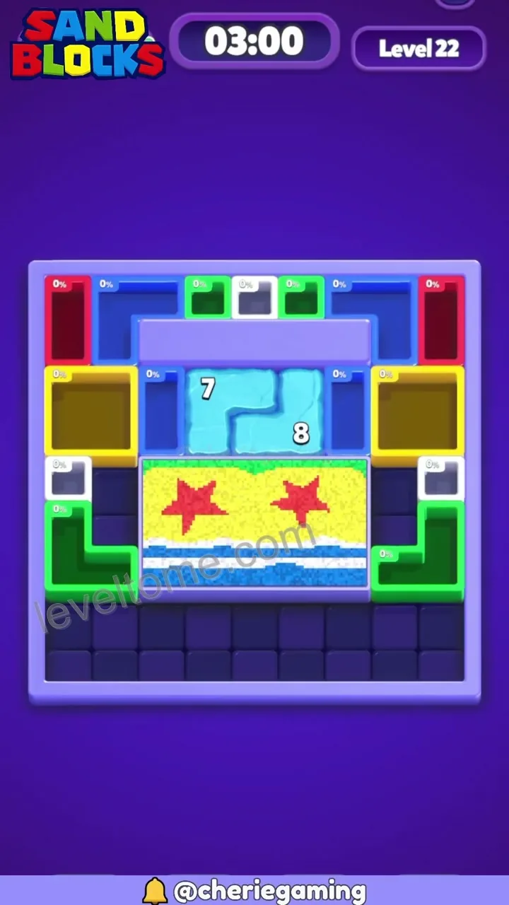 Sand Blocks Level 22 walkthrough preview