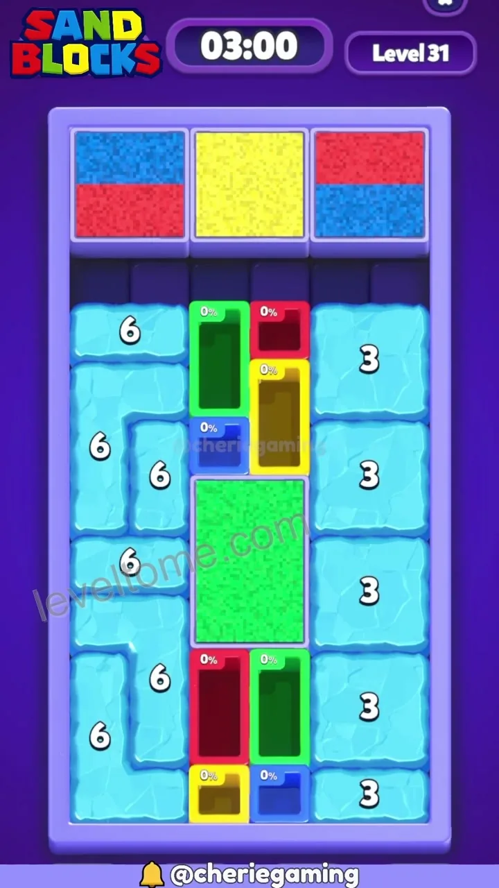 Sand Blocks Level 31 walkthrough preview